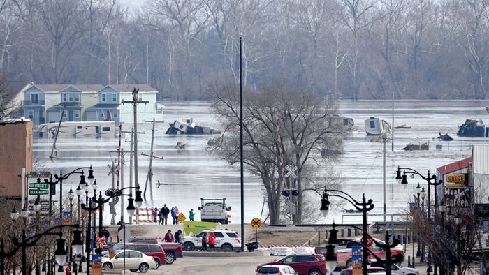 Flooding in Nebraska has devastated local communities. Photo: Grist