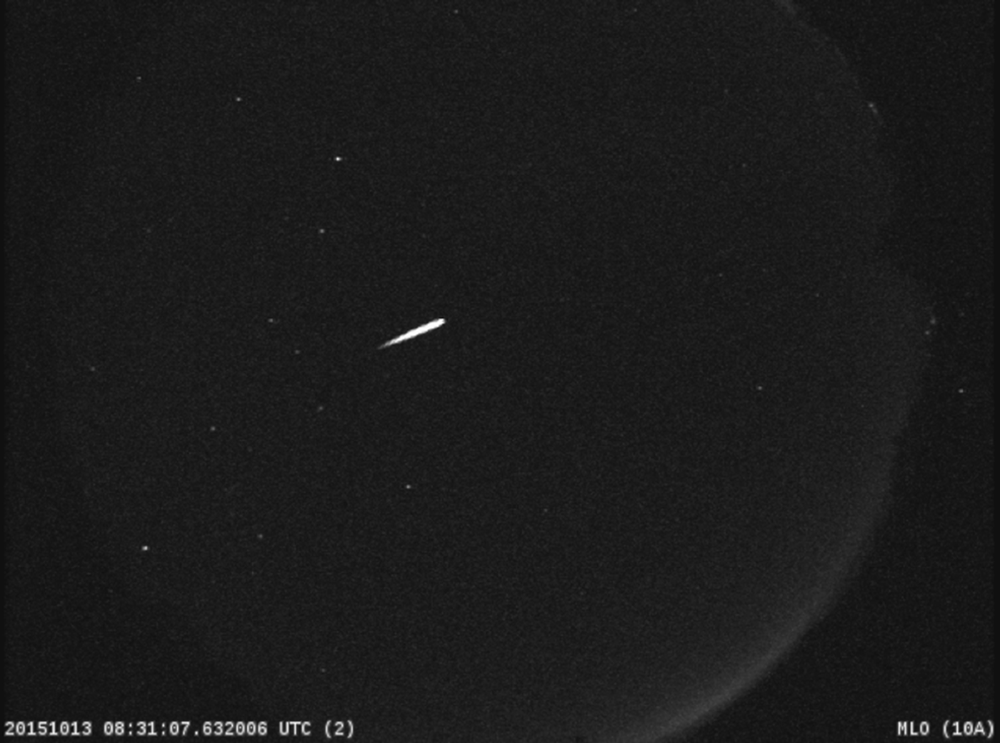 A shooting star from the famous Orionoid Meteor Shower.