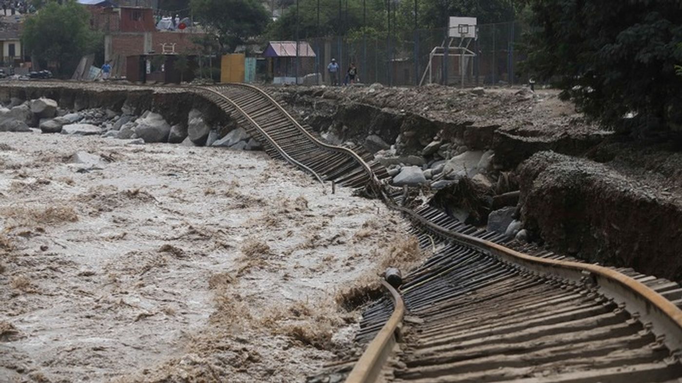 The rains are taking a toll on infrastructure. Photo: AP