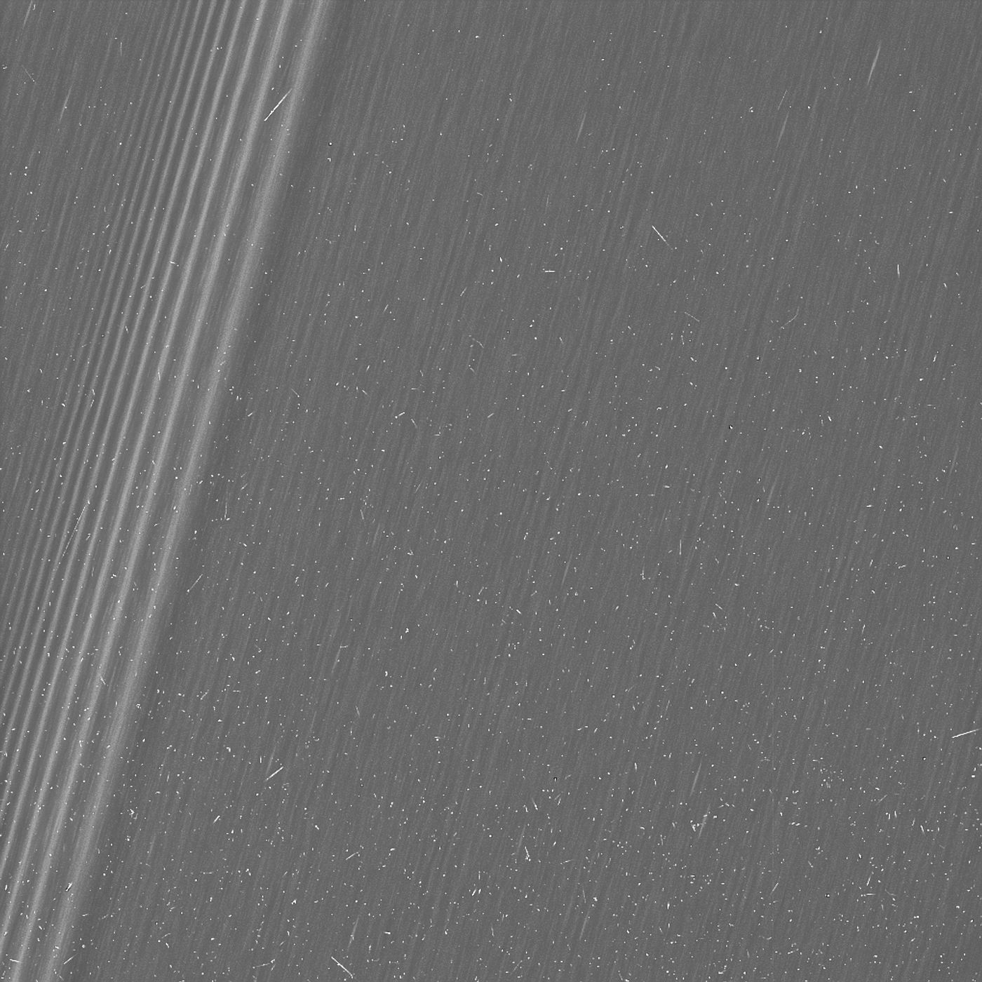 A deeper look at Saturn's A ring reveals the small straw and pinwheel structures.
