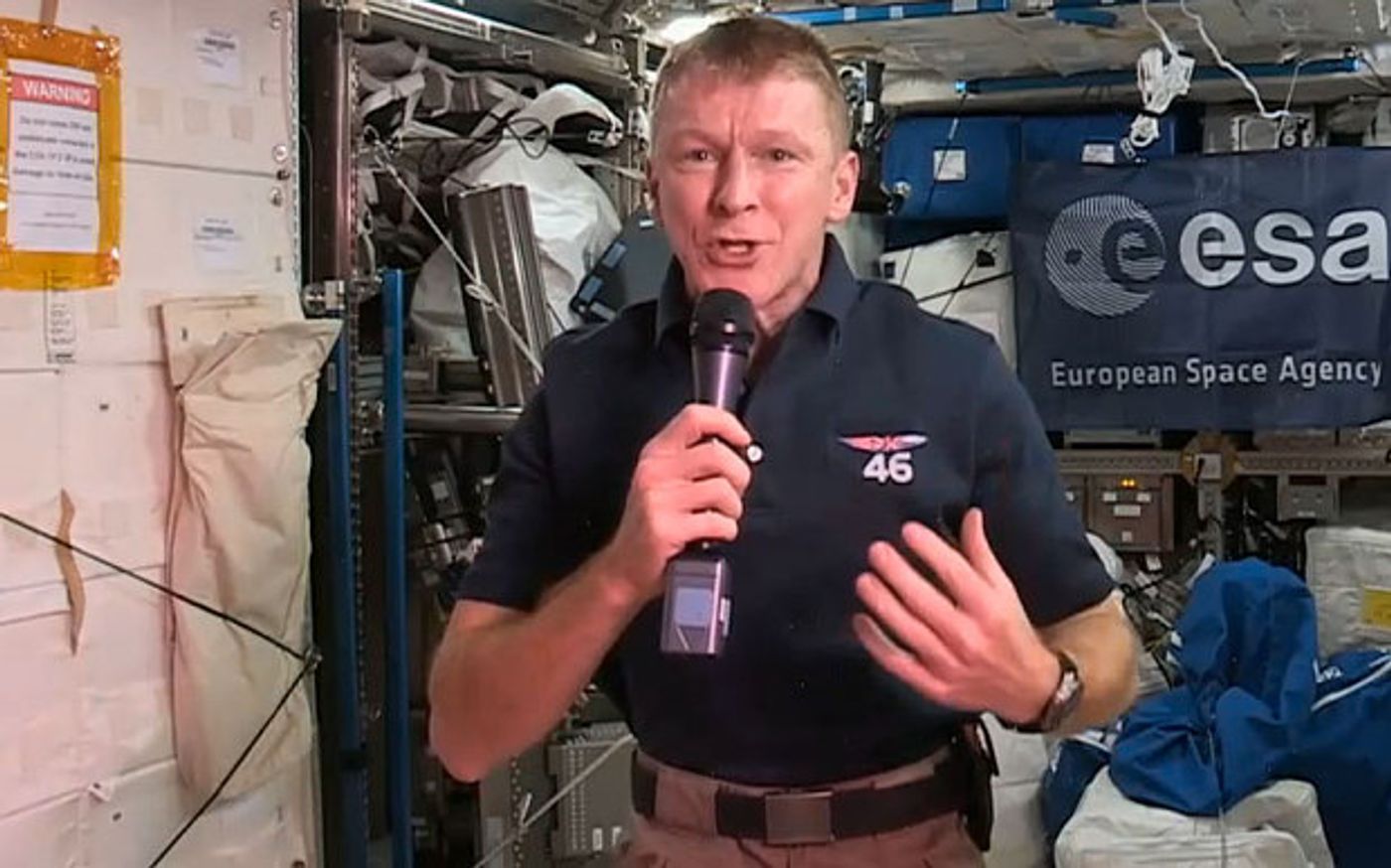 Tim Peake aboard the International Space Station.