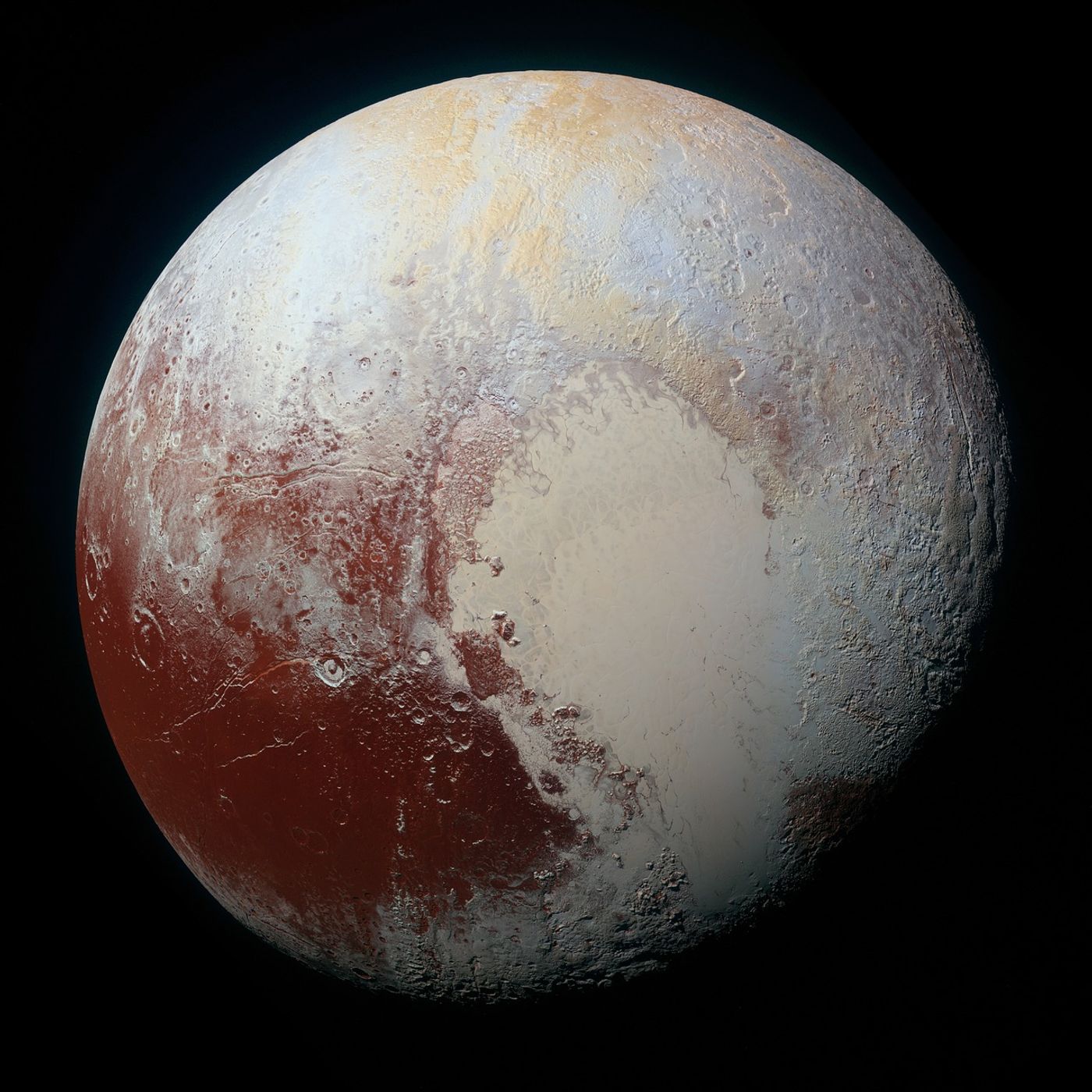 An image of Pluto, captured by NASA's New Horizons spacecraft during the 2015 fly-by mission.