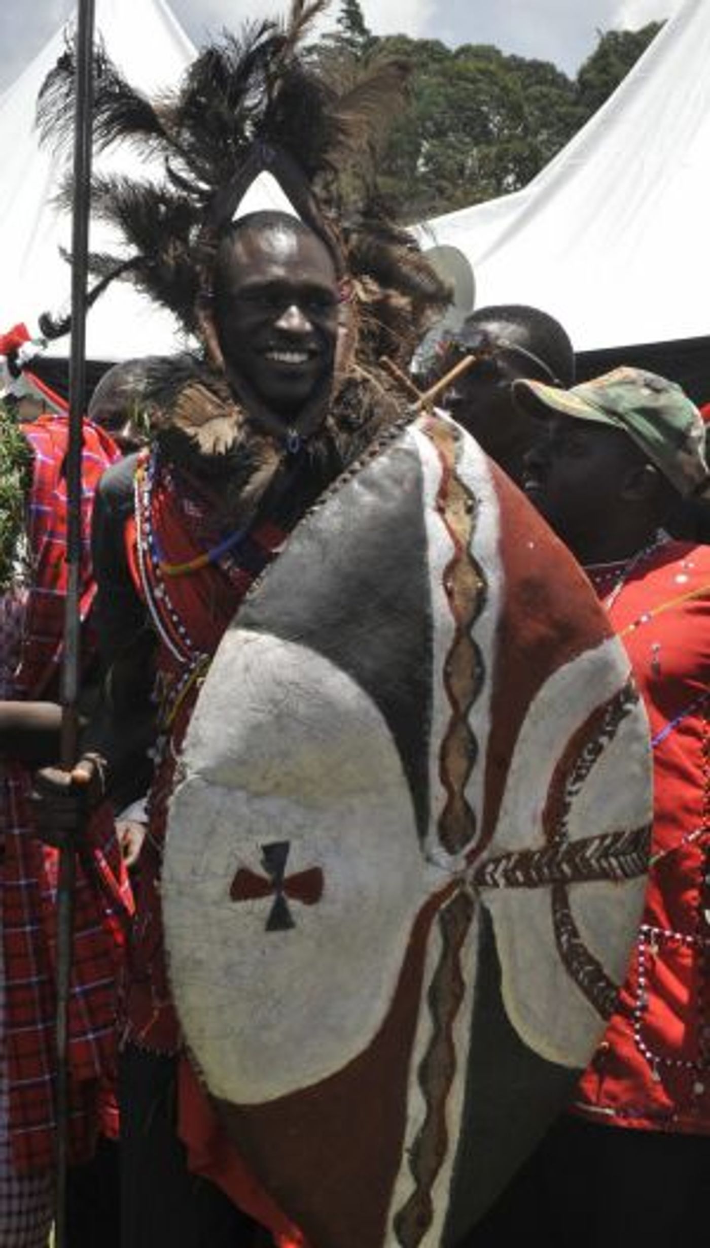David Rudisha is made a warrior during a home-coming party in 2010. Photo: AFP