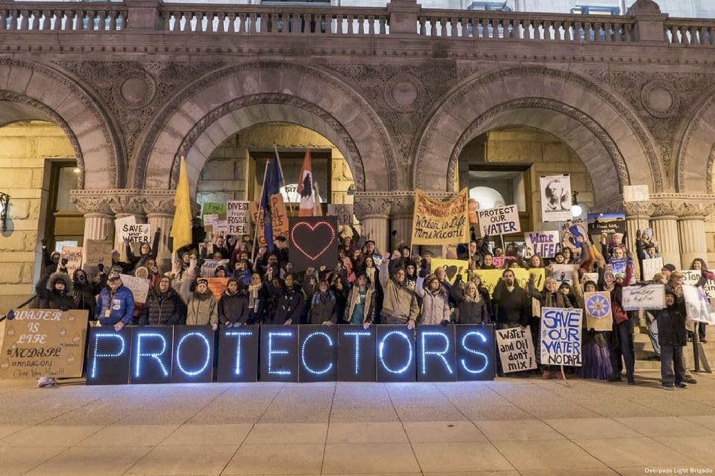 Water protectors gather. Photo: DeSmog Blog