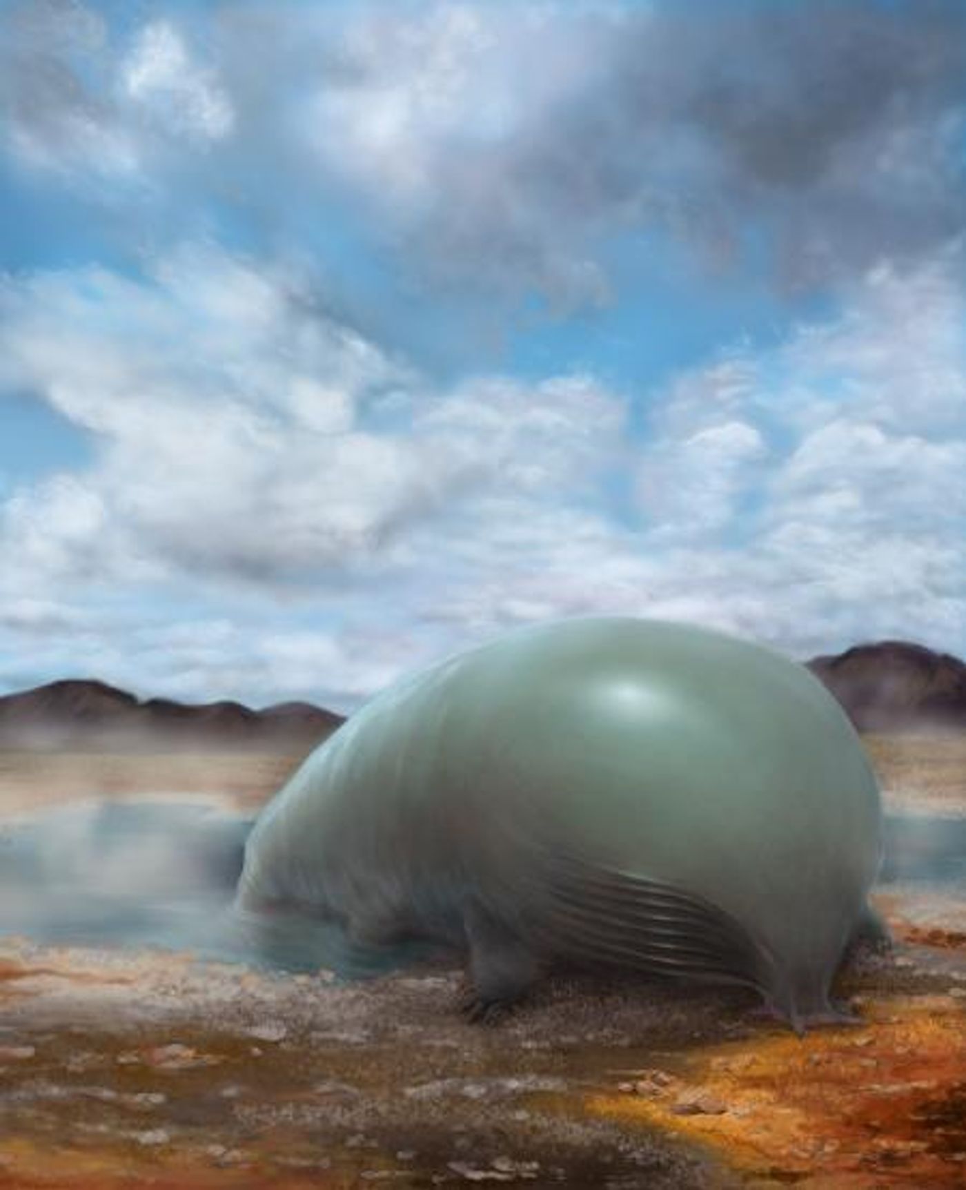Artist rendering of organosilicon-based life. Research shows for the first time, that bacteria can create organosilicon compounds. This does not prove that silicon- or organosilicon-based life is possible, but shows that life could be persuaded to incorporate silicon into its basic components./Credit: Lei Chen and Yan Liang (BeautyOfScience.com) for Caltech