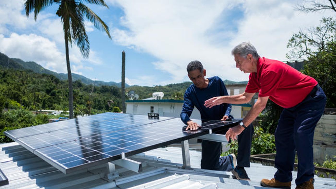 Solar installations in Puerto Rico are on the rise. Photo: NBC Washington