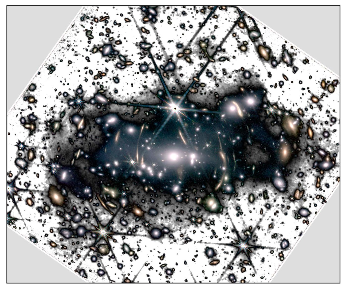 James Webb Space Telescope image of the intracluster light of the cluster SMACS-J0723.3-7327. Credit: NASA, ESA, CSA, STScI