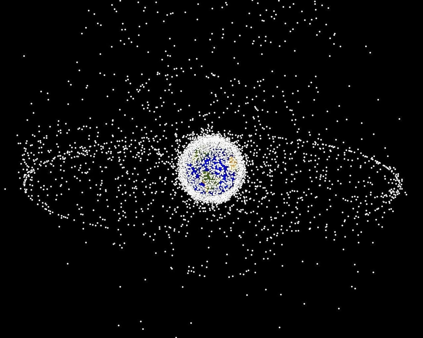 Space junk is a problem. This illustration shows just how cluttered the space surrounding Earth actually is today.