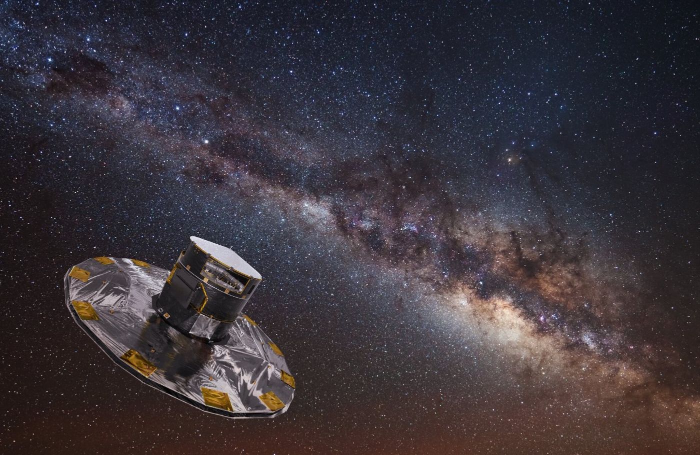 This is an artist's illustration of the European Space Agency's Gaia telescope. Credit: ESA