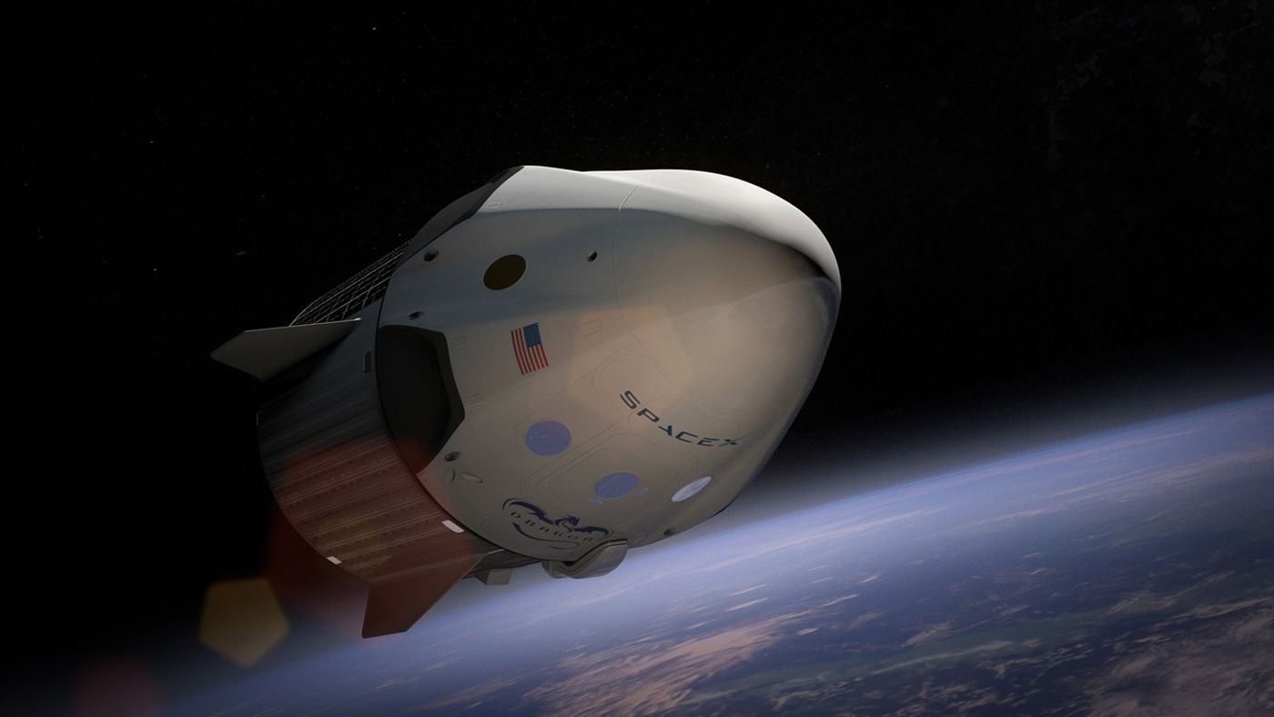 An artist's impression of a SpaceX payload.