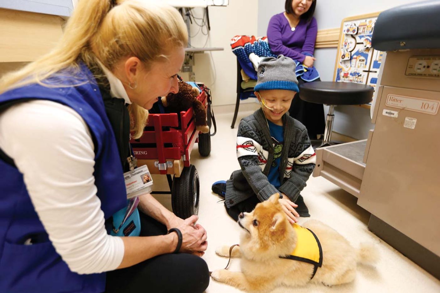 Swoosh, a therapy dog at work, credit: Vanderbilt.edu