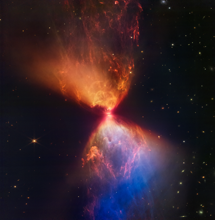 This is an image of embedded protostar L1527. Credit: NASA/ESA/CSA/STScI, J. DePasquale, A. Pagan, A Koekomoer