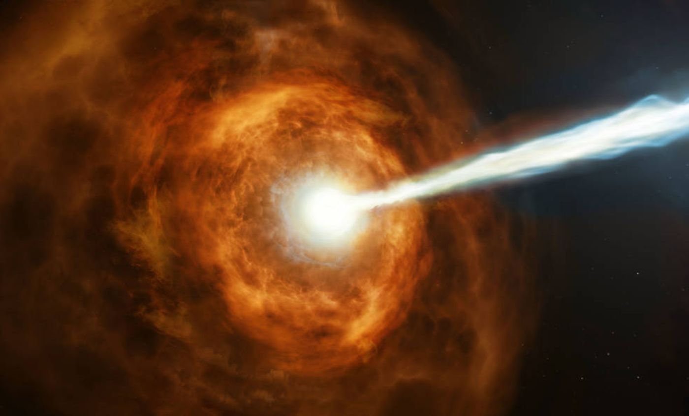 The Gamma-ray Burst GRB 190114C in artistic illustration (NASA/ESA)