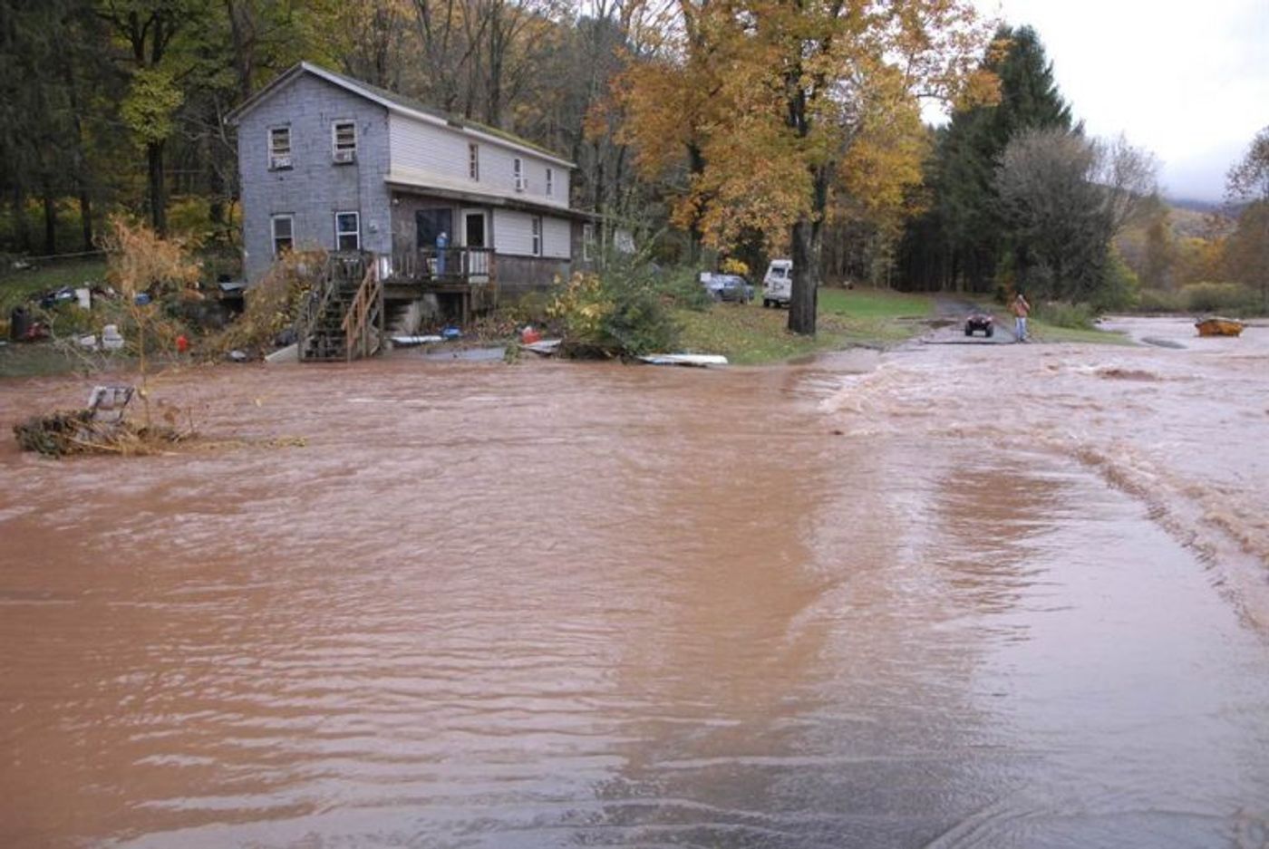 The recent Sunoco gasoline spill near Harrisburg. Photo: True Activist