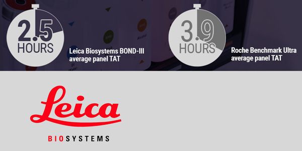A comparative study of turnaround times for common hematopathology panels on the Leica Biosystems BOND‑III and the Roche Tissue Diagnostics BenchMark ULTRA instruments.