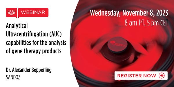 AUC (Analytical Ultracentrifugation) capabilities for the analysis of gene therapy products