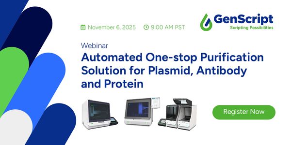 Automated One-stop Purification Solution for Plasmid, Antibody and Protein