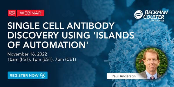 Single cell antibody discovery using 'Islands of Automation'