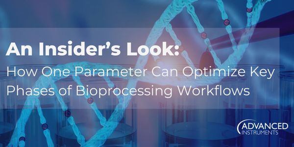 An Insider's Look: How One Parameter Can Optimize Key Phases of Bioprocessing Workflows