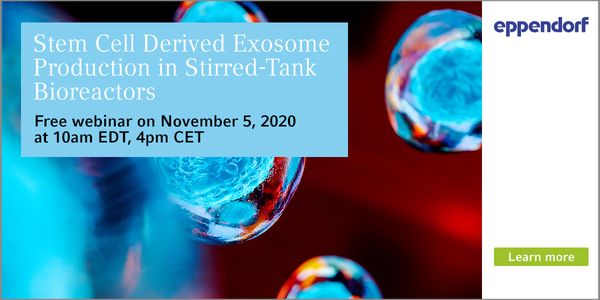 Stem cell derived exosome production in stirred-tank bioreactors