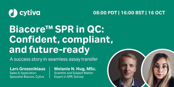 Biacore™ SPR in QC: Confident, compliant, and future-ready