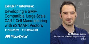 ExPERT Interview: Developing a GMP-Compatible, Large-Scale CAR T Cell Manufacturing with nS/MARt Vectors