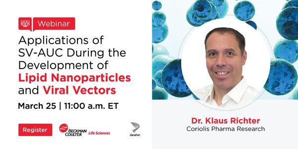 Applications of SV-AUC during the development of lipid nanoparticles and viral vectors