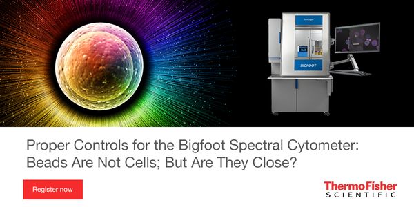 Proper Controls for the Bigfoot Spectral Cytometer: Beads Are Not Cells; But Are They Close?