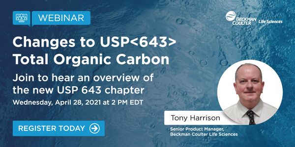 Changes to USP <643> Total Organic Carbon for Pharmaceutical Grade Waters