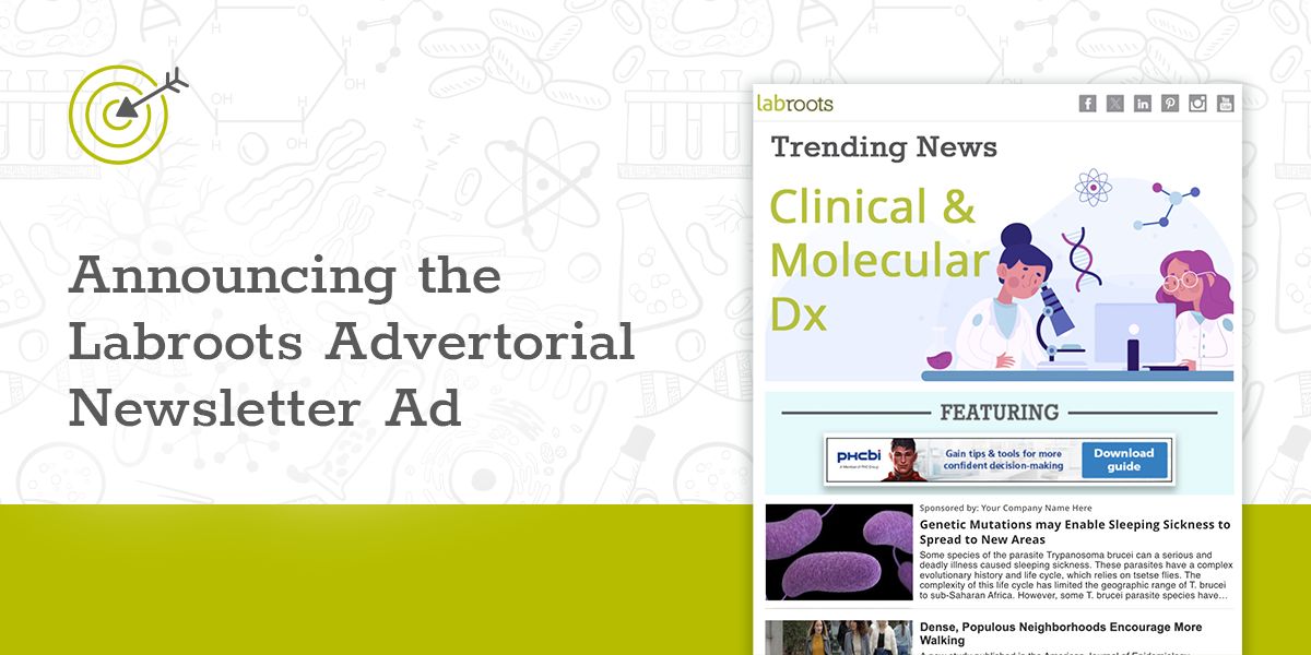 Announcing the Labroots Advertorial Newsletter Ad