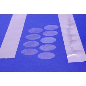Write-ON Clear self-adhesive Circular Labels