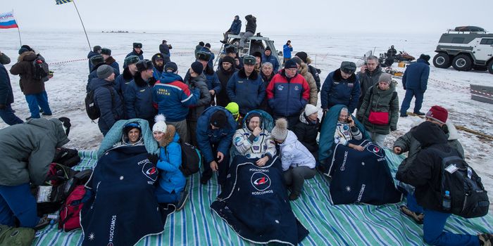 Three Space Men Return Home From International Space Station