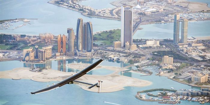 Solar Impulse 2 Flies Over Abu Dhabi