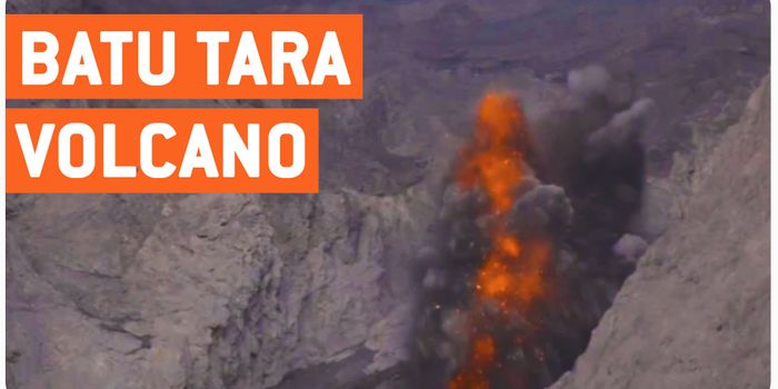 Watch the Batu Tara Volcano Erupt