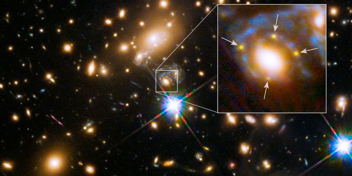 Hubble sends back quadruple image of exploding star