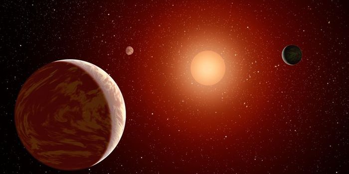 Red Dwarf Stars Lack Mid-Sized Worlds
