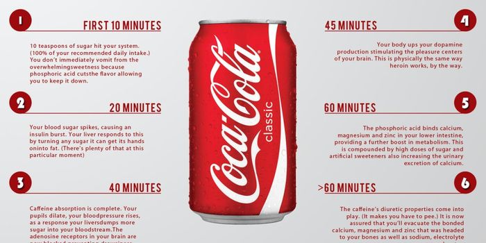 Here's What Happens to Your Body in the First Hour of Drinking a Single Can of Coke