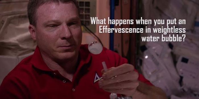 Watch What Happens When You Make a Weightless Water Bubble Fizzy in Space