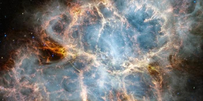 Crab Nebula's Pulsar Heart Revealed with Webb's Detailed Infrared Imaging