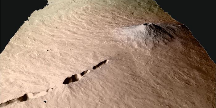 Mars volcano formed through multiple eruptive phases