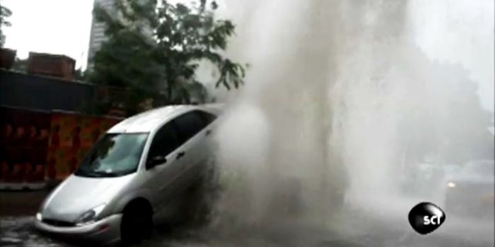 Watch This Water Geyser Lift a Car