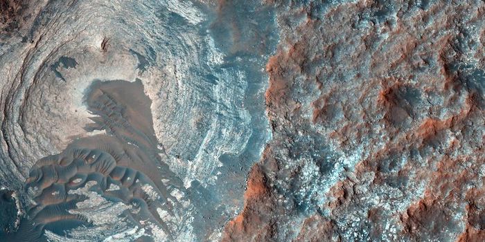 Dunes In A Circular Depression On Mars