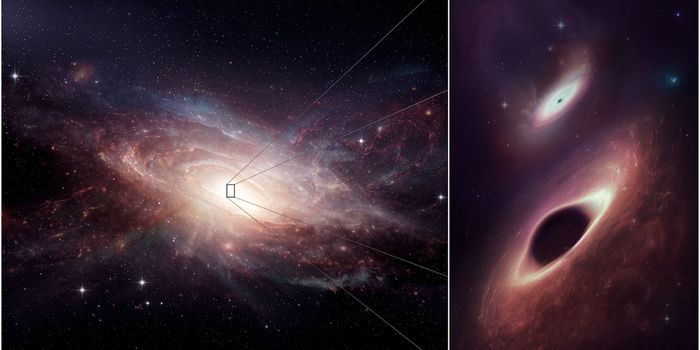 Binary Black Hole Pair Resolved in the Center of Nearby Galaxy Merger