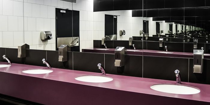 Warning: public restroom ahead, high levels of aerosol particles