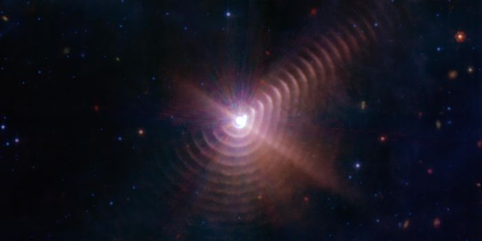 Binary Pair of Stars Creates "Fingerprint" in Space
