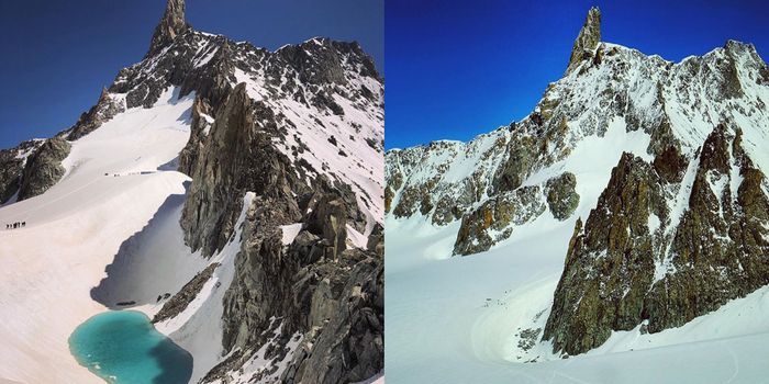 Glacier melt forms unexpected lake in French Alps