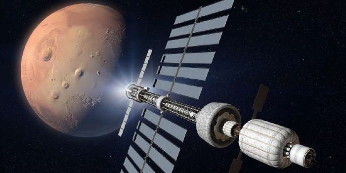 A Manned Ship With Solar Electric Propulsion