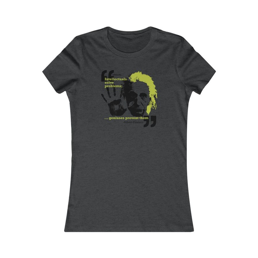 Albert Einstein Genius Design T-Shirt Men Unisex Women Fitted Science Physics